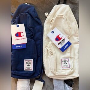 Champion Canvas Sling in Navy & Cream
Brand New With Tags